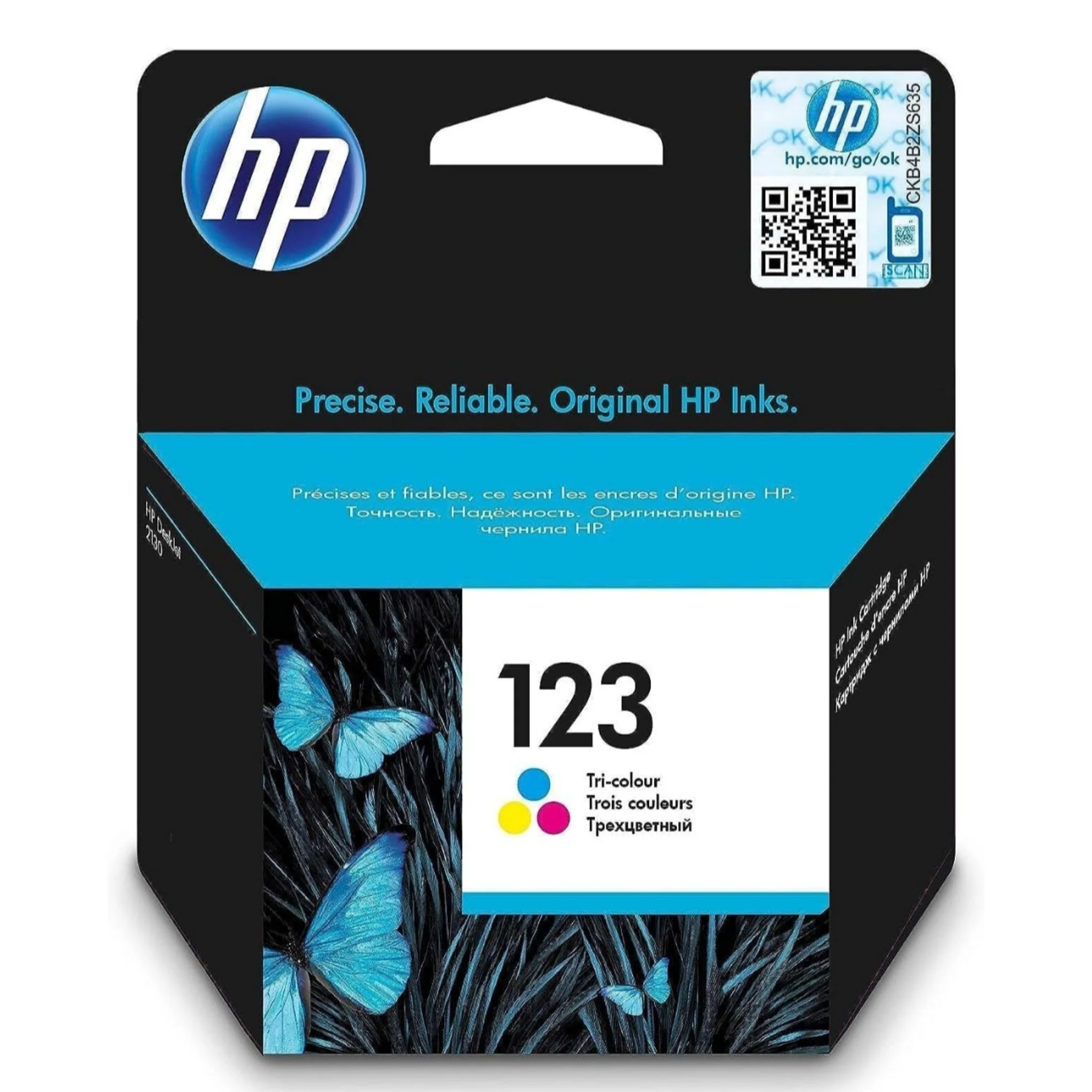 HP 123 Tri-color Original Ink Cartridge