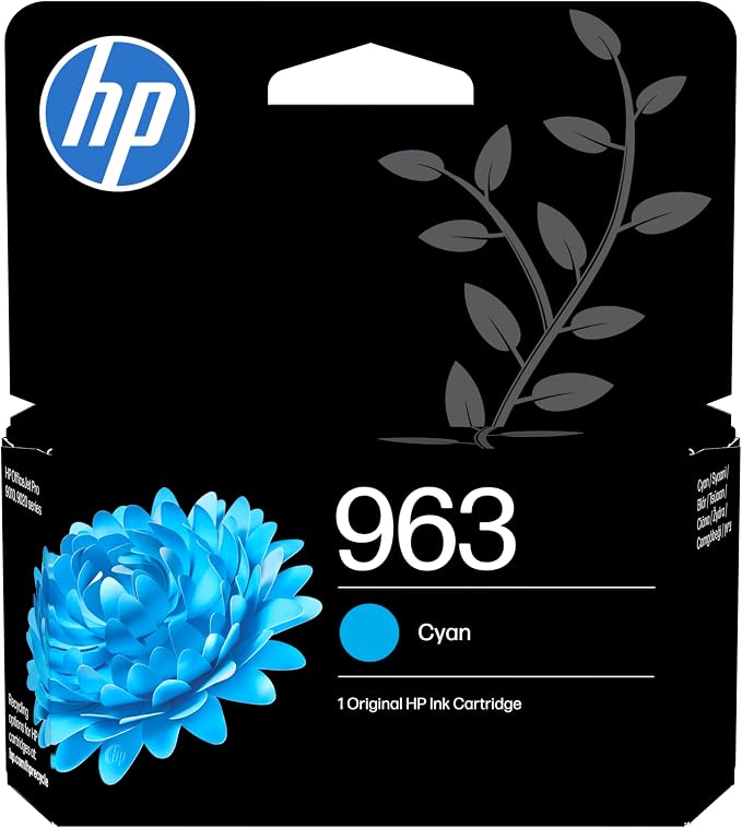 HP 963 Cyan, Cartouche Encre Originale