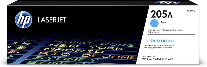 Cartouche de toner cyan originale HP 205A LaserJet CF531A