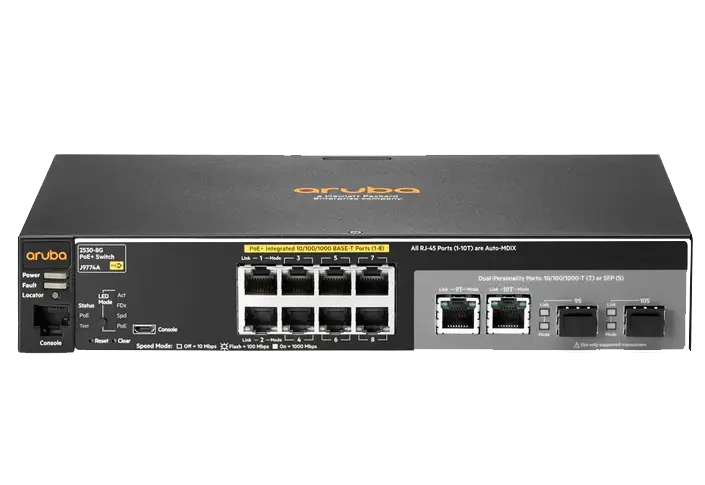 HP Aruba 2530-8G 8-Port PoE Switch
